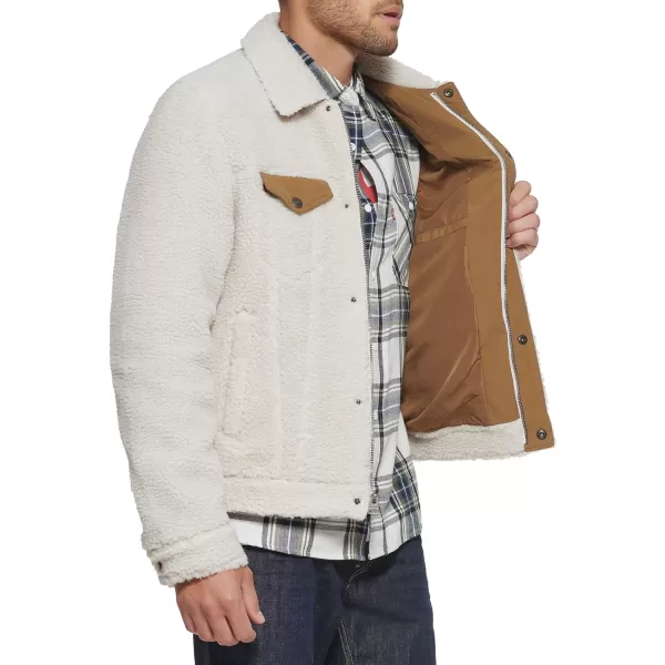 Levis Mens Sherpa Trucker Jacket Also Available in Big amp TallStandard CreamBrown