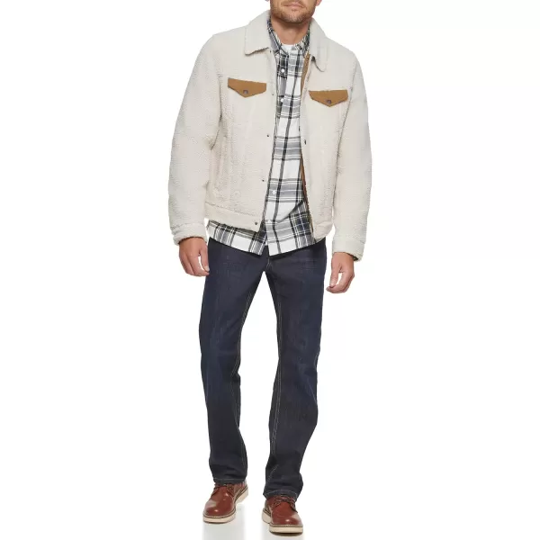 Levis Mens Sherpa Trucker Jacket Also Available in Big amp TallStandard CreamBrown