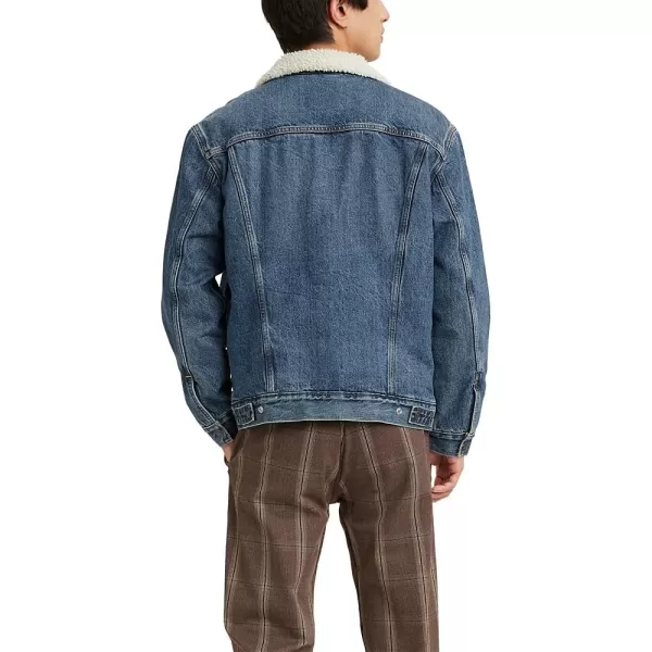 Levis Mens Sherpa Trucker Jacket Also Available in Big amp TallStandard New Television  Medium Indigo