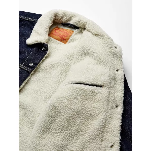 Levis Mens Sherpa Trucker Jacket Also Available in Big amp TallTall Juniper Rinse