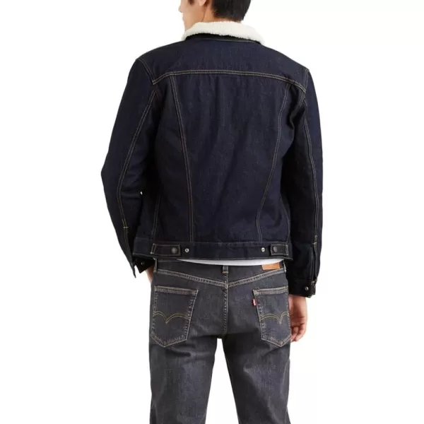 Levis Mens Sherpa Trucker Jacket Also Available in Big amp TallTall Juniper Rinse