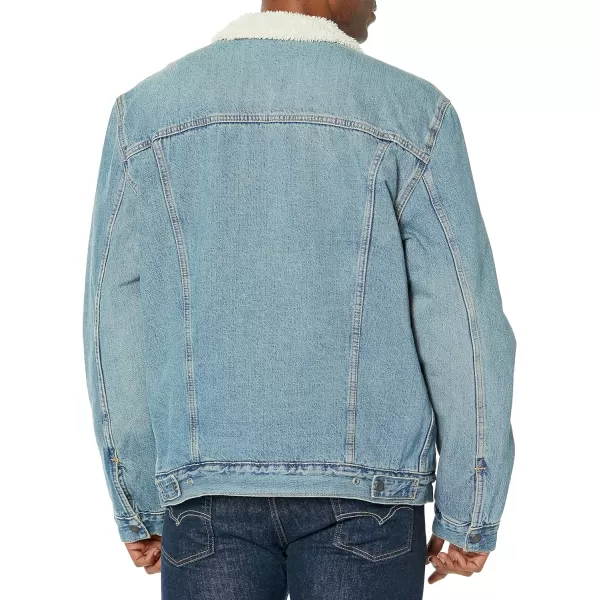 Levis Mens Sherpa Trucker Jacket Also Available in Big amp TallTall Mustard Sherpa