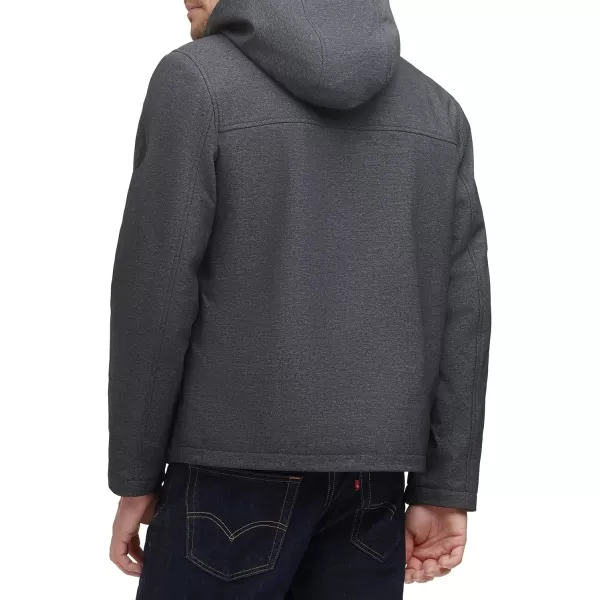 Levis Mens Soft Shell Hooded Storm Trucker JacketGraphiteSherpa Lined