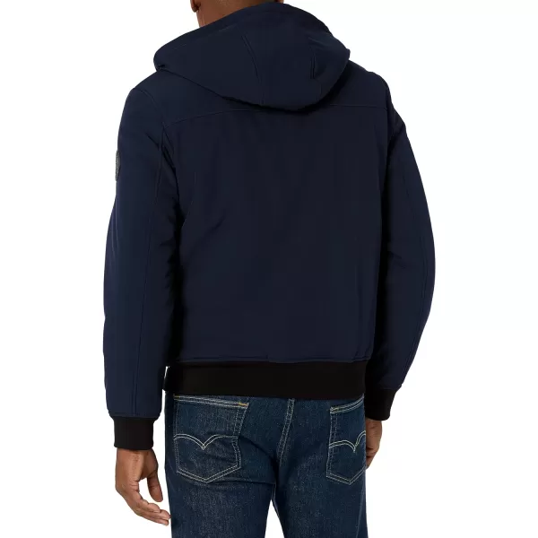 Levis Mens Soft Shell Sherpa Lined Hoody Bomber JacketNavy