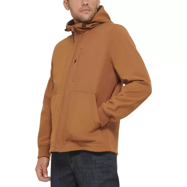 Levis Mens Soft Shell Trail Hoody JacketBrown