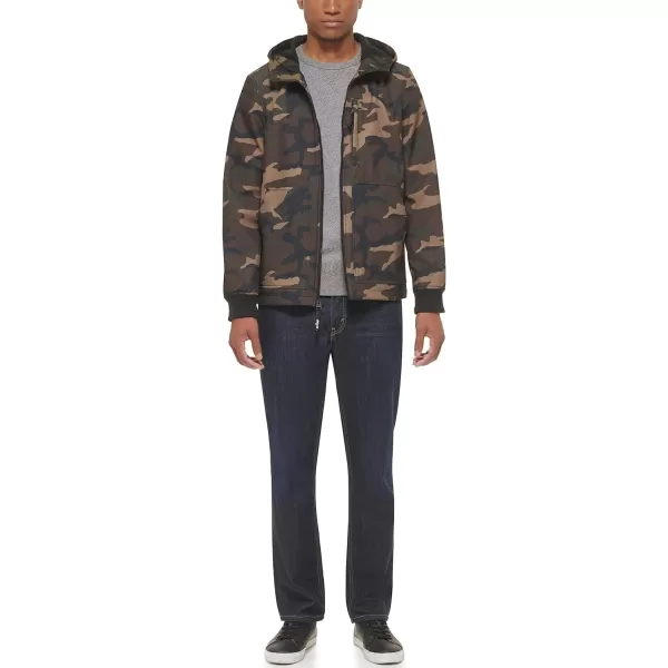 Levis Mens Soft Shell Trail Hoody JacketCamouflage