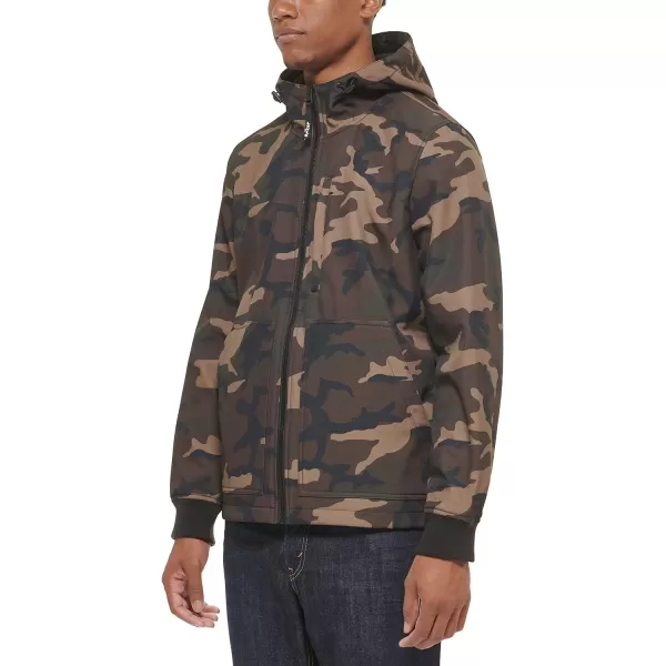 Levis Mens Soft Shell Trail Hoody JacketCamouflage