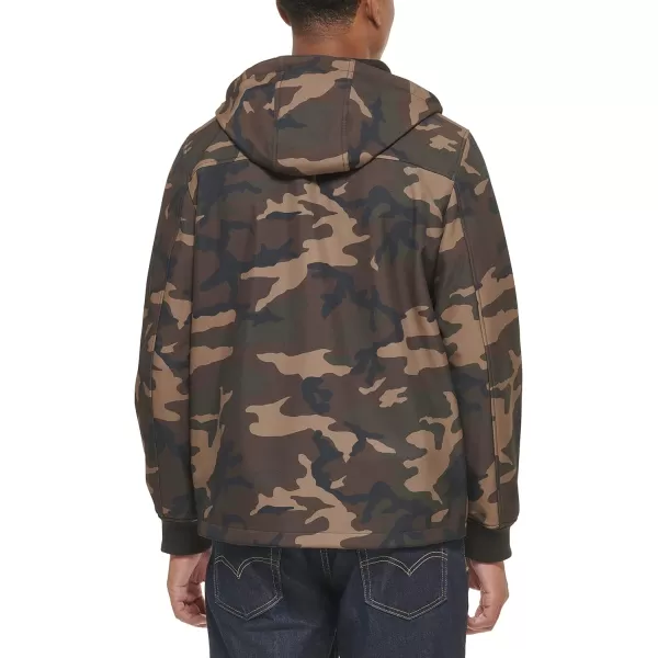 Levis Mens Soft Shell Trail Hoody JacketCamouflage