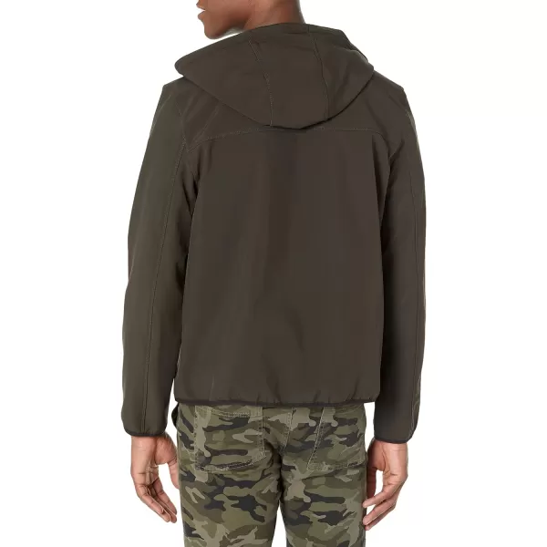 Levis Mens Softshell Active HoodieOliveBlack