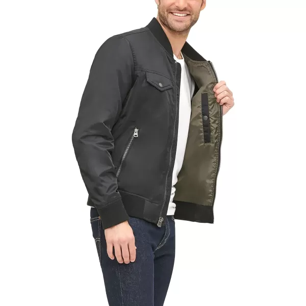 Levis Mens Varsity Bomber Trucker JacketBlack