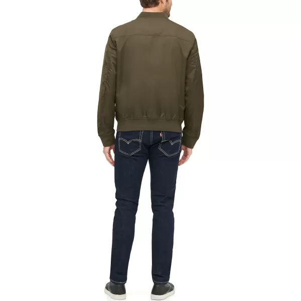 Levis Mens Varsity Bomber Trucker JacketOlive