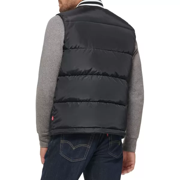 Levis Mens Varsity Puffer JacketBlack Vest