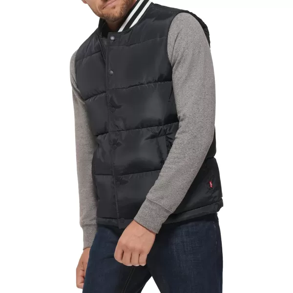 Levis Mens Varsity Puffer JacketBlack Vest