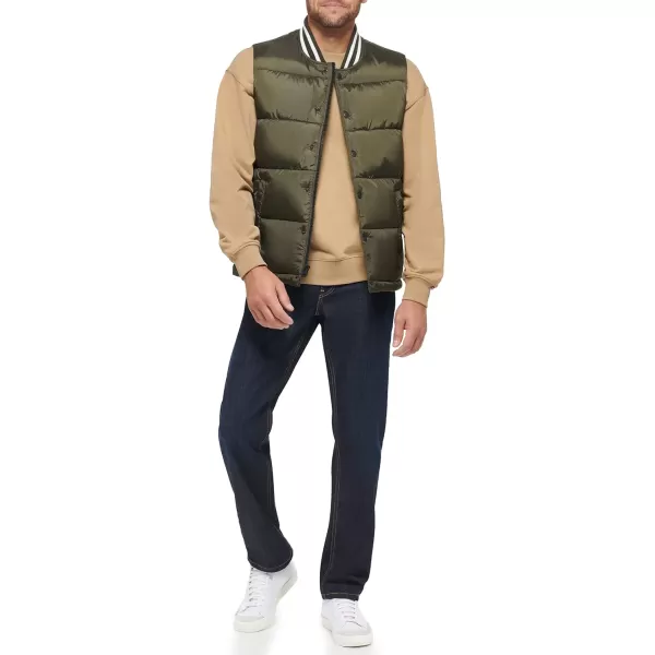 Levis Mens Varsity Puffer JacketOlive Vest