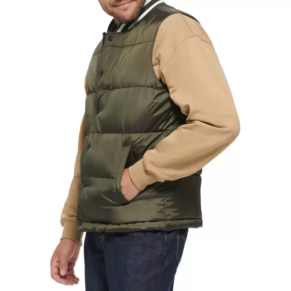 Levis Mens Varsity Puffer JacketOlive Vest