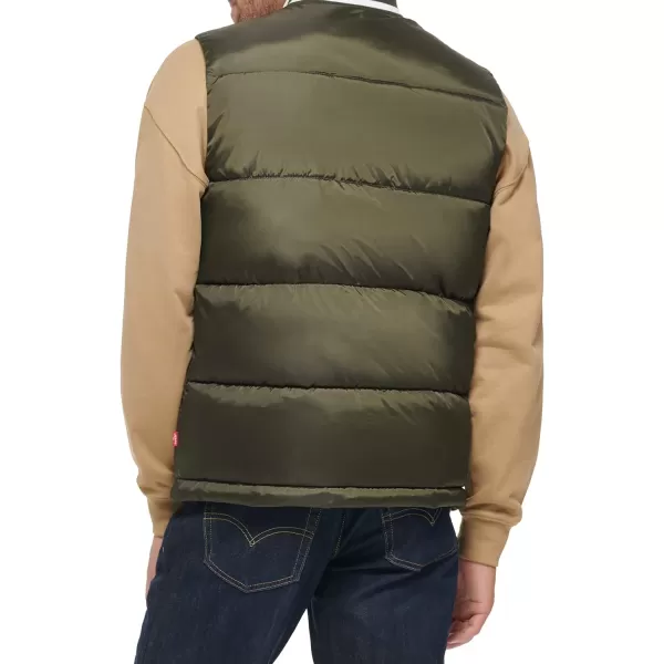 Levis Mens Varsity Puffer JacketOlive Vest