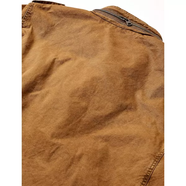Levis Mens Washed Cotton Military Jacket Regular amp Big amp Tall SizesWorker Brown Filled