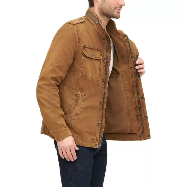 Levis Mens Washed Cotton Military Jacket Regular amp Big amp Tall SizesWorker Brown Unfilled