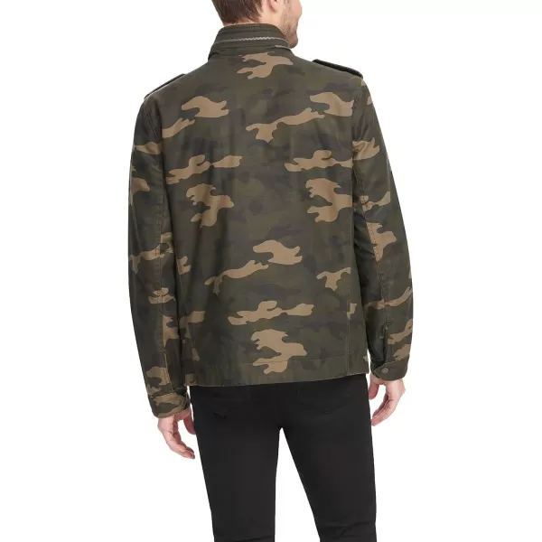 Levis Mens Washed Cotton Military JacketCamouflage