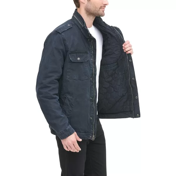 Levis Mens Washed Cotton Military JacketDeep Navy