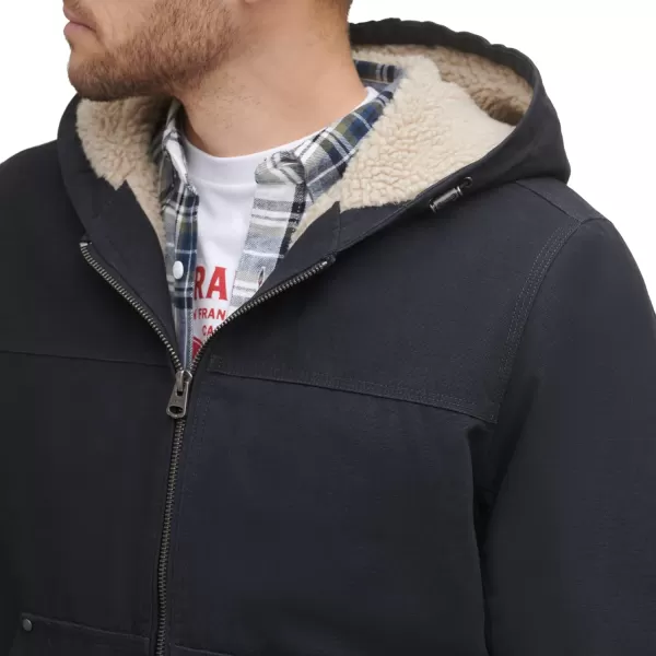 Levis Mens Workwear Cotton Canvas Hoody Bomber Jacket Regular amp Big amp Tall SizesNavy