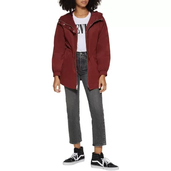 Levis Women Cotton Lightweight JacketMaroon W Inside Cinch