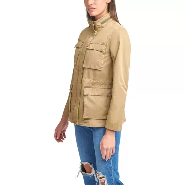 Levis Women Diamond Quilted Bomber JacketKhaki  Lime