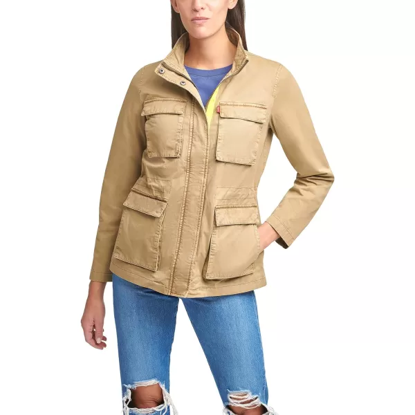 Levis Women Diamond Quilted Bomber JacketKhaki  Lime