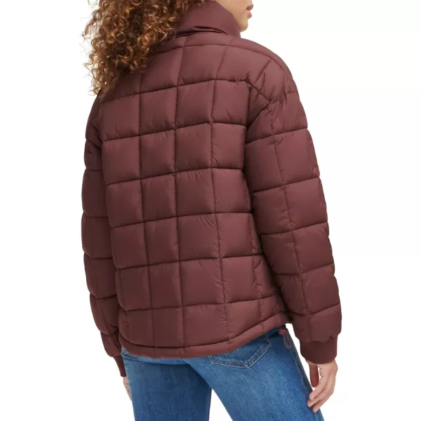 Levis Womens Box Quilted Puffer JacketDark Chocolate