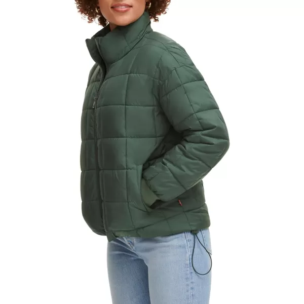 Levis Womens Box Quilted Puffer JacketDarkest Spruce