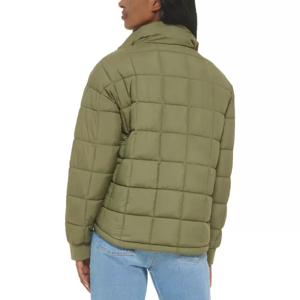 Levis Womens Box Quilted Puffer JacketLichen Green