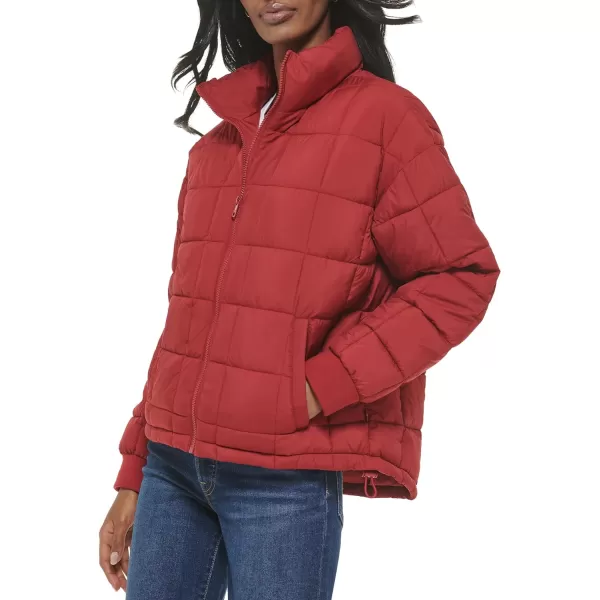 Levis Womens Box Quilted Puffer JacketRhubarb