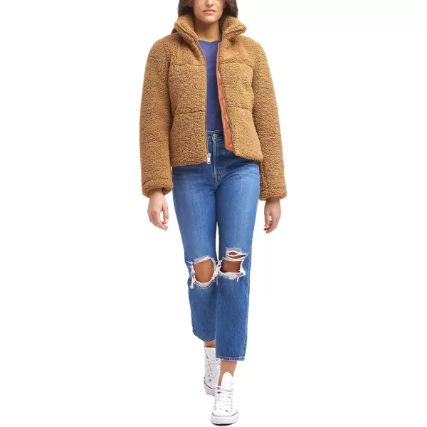 Levis Womens Breanna Puffer Jacket Standard and Plus SizesChestnut Sherpa