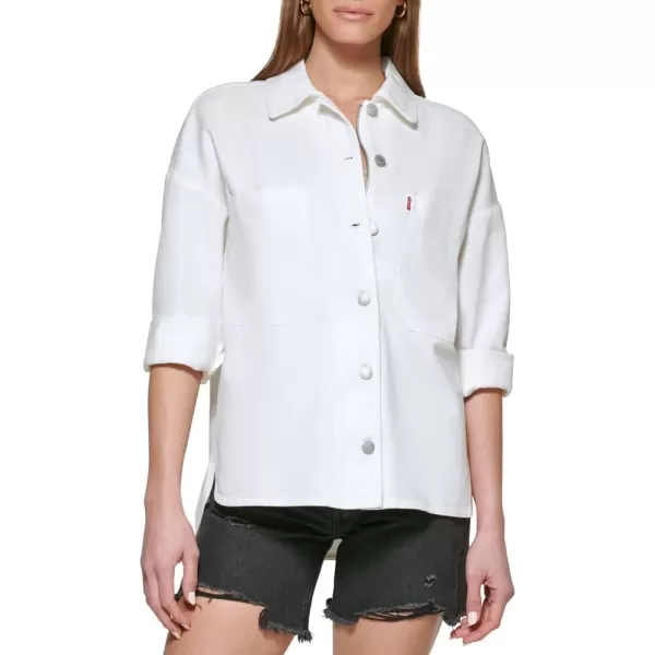 Levis Womens Bull Twill Cotton Shirt JacketWhite