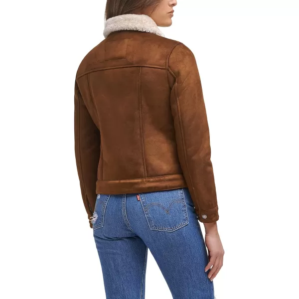 Levis Womens Classic Sherpa Lined Trucker Jacket Standard amp Plus Sizes Cognac Faux Shearling SmallLevis Womens Classic Sherpa Lined Trucker Jacket Standard amp Plus Sizes Cognac Faux Shearling Small