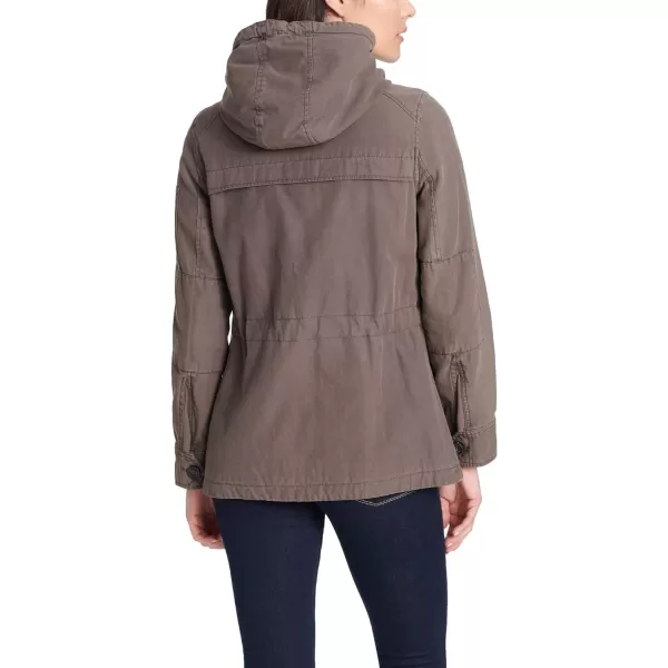 Levis Womens Cotton Four Pocket Hooded Field Jacket Standard amp Plus SizesGrey