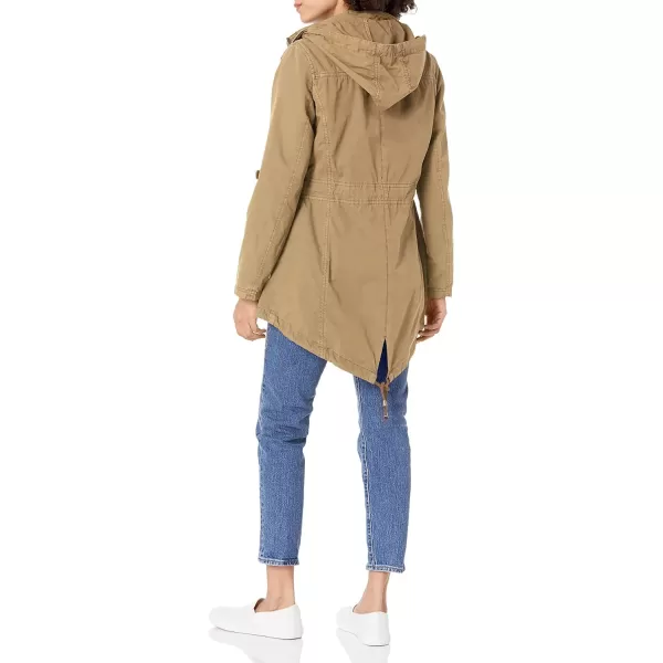 Levis Womens Cotton Hooded Anorak Jacket Standard amp Plus SizesLight Khaki