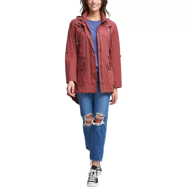 Levis Womens Cotton Hooded Anorak Jacket Standard amp Plus SizesMaroon