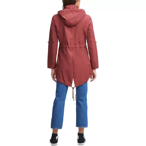 Levis Womens Cotton Hooded Anorak Jacket Standard amp Plus SizesMaroon