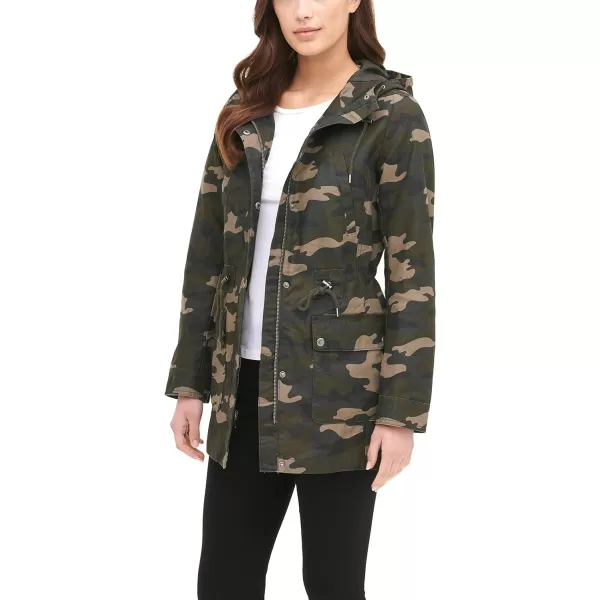 Levis Womens Cotton Hooded Anorak Jacket Standard amp Plus SizesOlive Camo