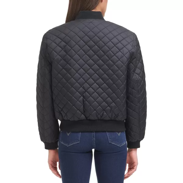 Levis Womens Diamond Quilted Bomber Jacket BlackSherpa Lined MediumLevis Womens Diamond Quilted Bomber Jacket BlackSherpa Lined Medium