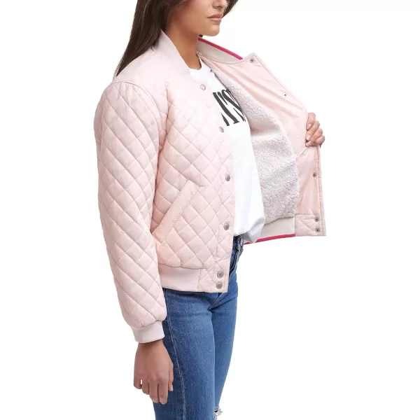 Levis Womens Diamond Quilted Bomber Jacket Peach BlushSherpa Lined SmallLevis Womens Diamond Quilted Bomber Jacket Peach BlushSherpa Lined Small