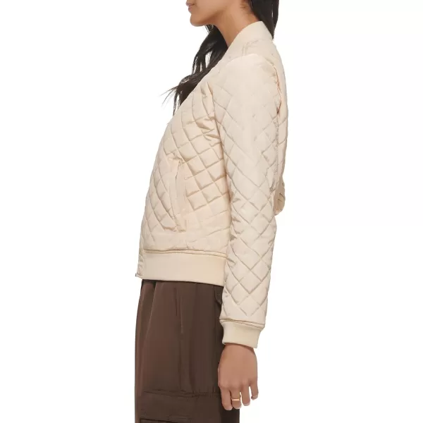 Levis Womens Diamond Quilted Bomber Jacket Regular amp Plus SizeCream Ivory