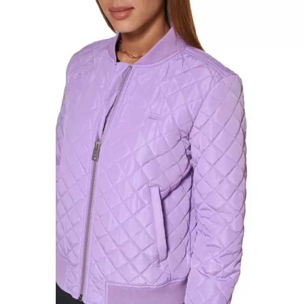 Levis Womens Diamond Quilted Bomber Jacket Regular amp Plus SizeLilac Mist