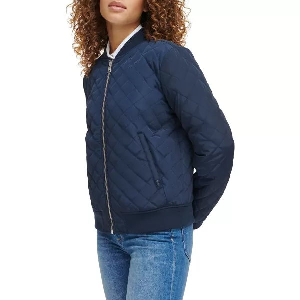 Levis Womens Diamond Quilted Bomber Jacket Regular amp Plus SizeNavy