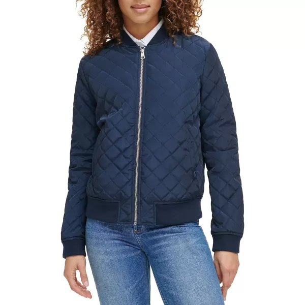 Levis Womens Diamond Quilted Bomber Jacket Regular amp Plus SizeNavy