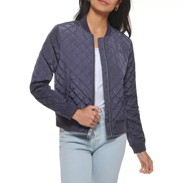 Levis Womens Diamond Quilted Bomber Jacket Regular amp Plus SizeOdyssey Grey