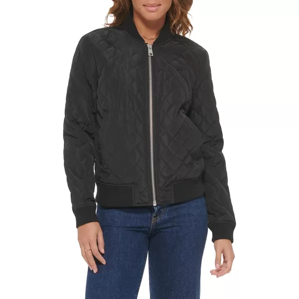 Levis Womens Diamond Quilted Bomber Jacket Regular amp Plus SizeShade Black