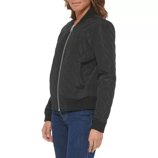 Levis Womens Diamond Quilted Bomber Jacket Regular amp Plus SizeShade Black