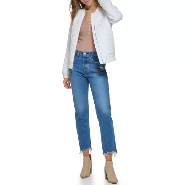 Levis Womens Diamond Quilted Bomber Jacket Regular amp Plus SizeWhite